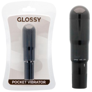 GLOSSY - TASKUVIBRAATTORI MUSTA